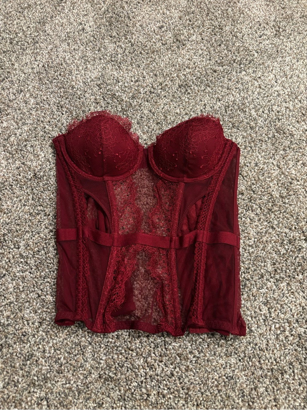Victoria's Secret Red Lace Bustier